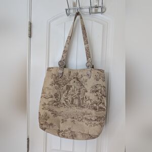 VTG Pierre Deux Canvas Patterned Tote
